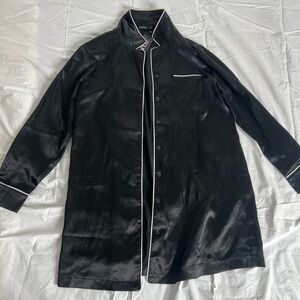 Boohoo Satin Pajama Shirt Dress (NEVER WORN)